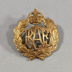 CANADA INSIGNE DE CASQUETTE RCAF ROYAL CANADIAN AIR FORCE FABRICATION ANCIENNE SECONDE GUERRE WW2